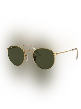 Ray-Ban Gold Frame Sunglasses with Green Lenses